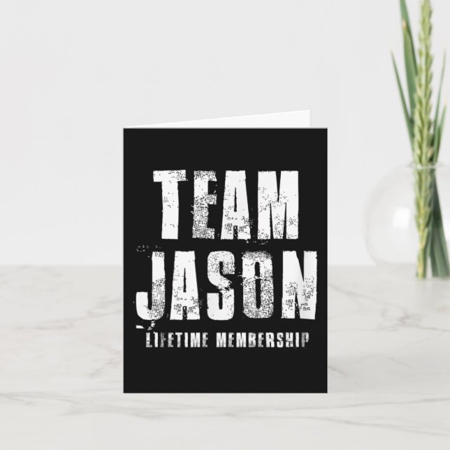 Cartão Team Jason Motivational Insrational Proud Family  (Frente)