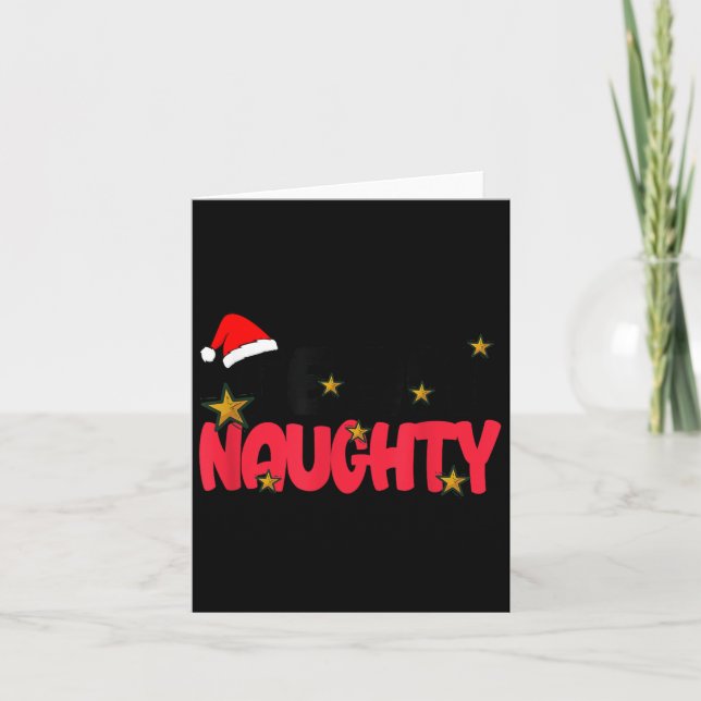 Cartão Team Naughty Shirt Funny Matching Christmas Family (Frente)