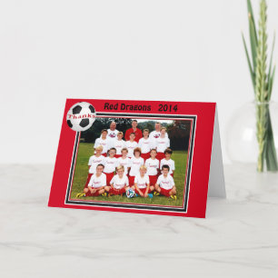 Cartão Team Photo Soccer Cards Special Order for Monica