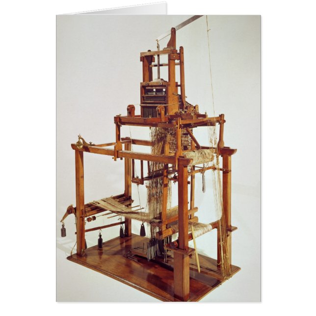 Cartão Tear projetado pelo jacquard de Joseph Marie (Frente)