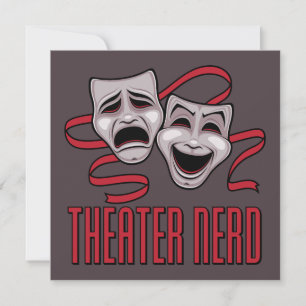 Cartão Teatro de Comédia e Tragédia Fã de Teatro