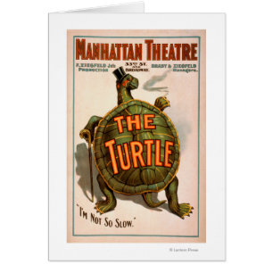 Cartão Teatro New York Broadway de Manhattan a tartaruga