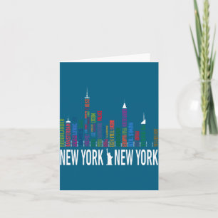 Cartão Teatros da Broadway Nova York Skyline
