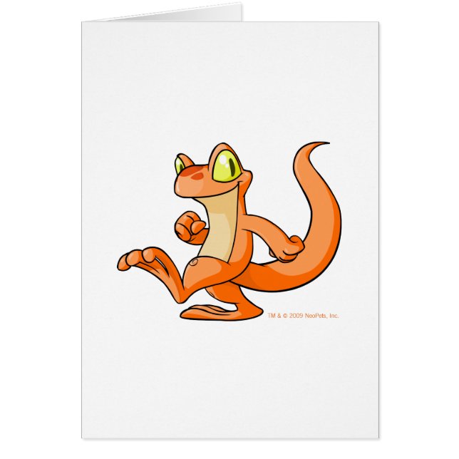 Cartão Techo alaranjado em uma procura (Frente)