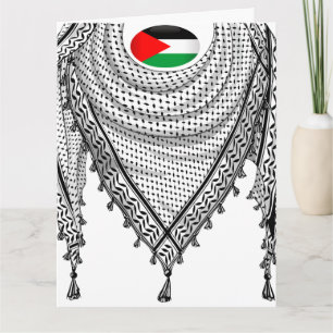 Cartão Tecido Tradicional do Keffiyeh Scarf Palestino