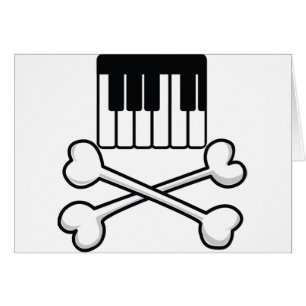 Cartão Teclado e Crossbones
