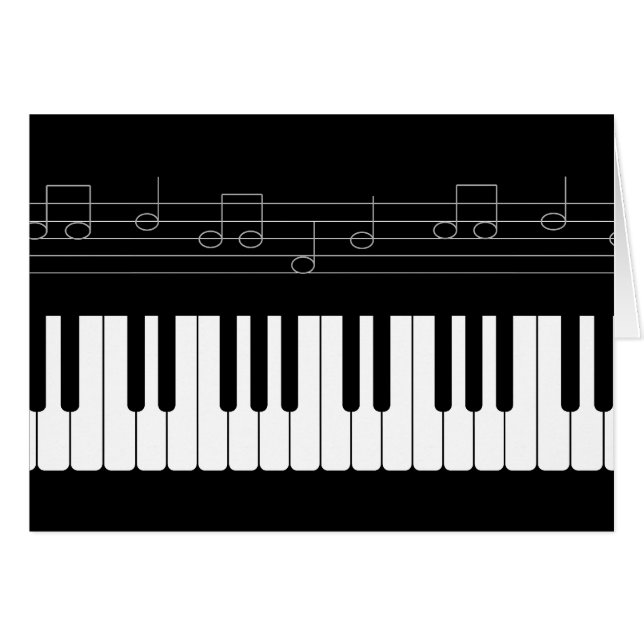 Cartão Teclado Piano (Frente Horizontal)