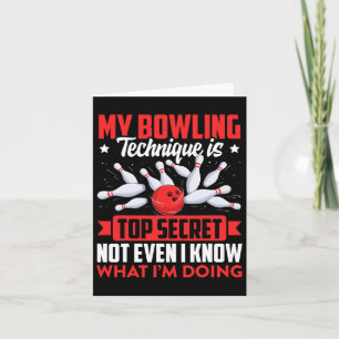 Cartão Técnica De Boliches Engraçada Ll Bowler Boliches H