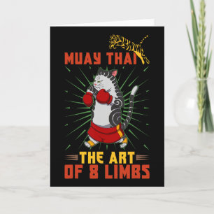 Cartão Técnica de Muay Thai Tailandês Punho Anel Joelho L