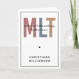 Cartão Técnico de Laboratório Médico MLT Personalizado