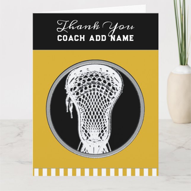 Cartão Técnico de Lacrosse Obrigado (Frente)