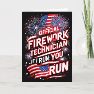 Cartão Técnico Pirotécnico de Fogos de Artifício 4 de Jul