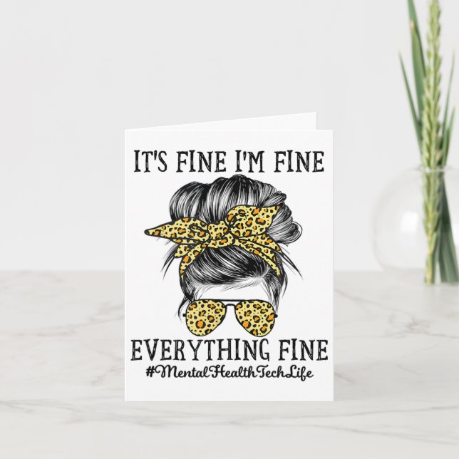 Cartão Tecnologia da saúde Está tudo bem Estou bem e tudo (Frente)