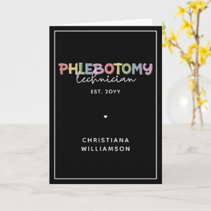 Cartão Tecnologia PBT Phlebotomy do Técnico Personalizado