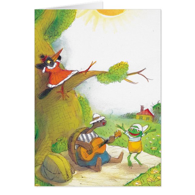 Cartão Ted, Ed e Caroll o piquenique 1 (Frente)