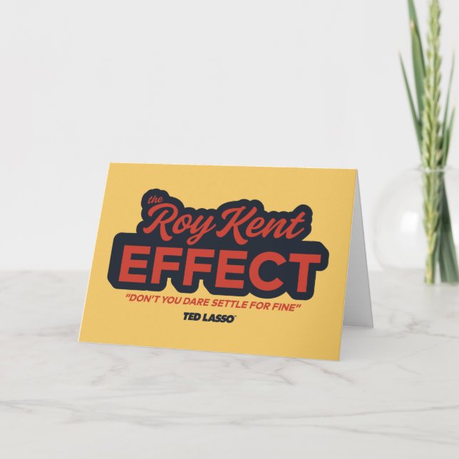Cartão Ted Lasso | The Roy Kent Effect Typography Graphic (Frente)