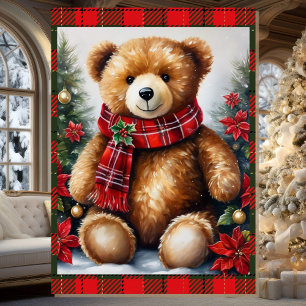 Cartão Teddy Bear Adiciona Nomes De Natal Aos Avós