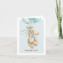 Cartão Teddy Bear Balloons Baby Shower Thank You Cards