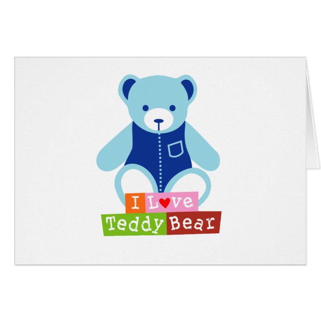 Cartão Teddy Bear Love (Frente Horizontal)