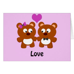 Cartão Teddy Bear Love