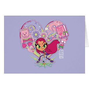 Cartão Teen Titans Go! Gráfico de Almofadas do Coração