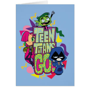Cartão Teen Titans Go!   Logotipo Impresso "Raparigas"
