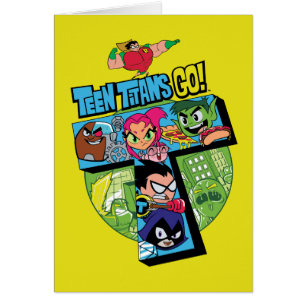 Cartão Teen Titans Go! Titans Tower Collage