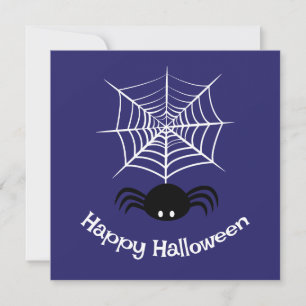 Cartão Teia de Aranha de Halloween