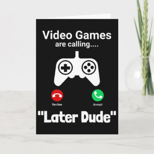 Cartão Tela de Chamada de Gamer Engraçada – Controle “Dep