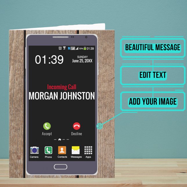 Cartão Telefone Falso Aniversário de Chamada (So why did you send a card instead of an actual phone call? )