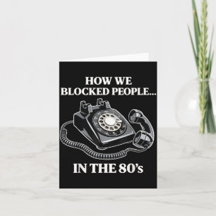 Cartão Telefone Rotativo Retrô Humor Como as Pessoas Bloq