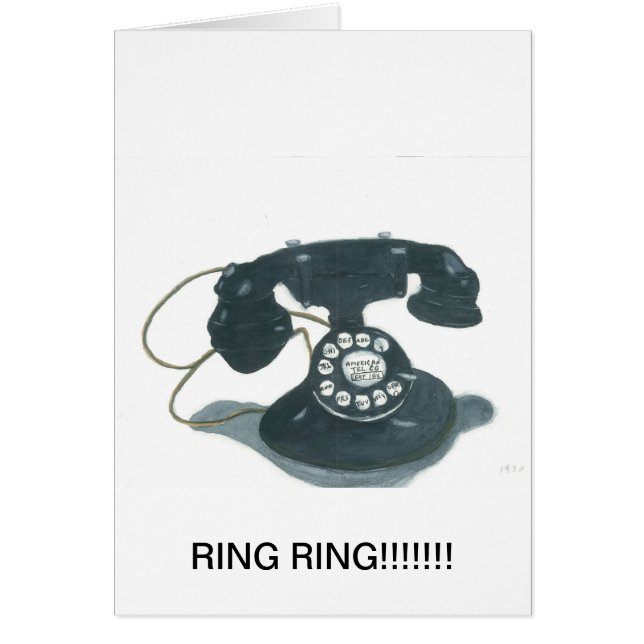 Cartão Telefone velho da forma (Frente)