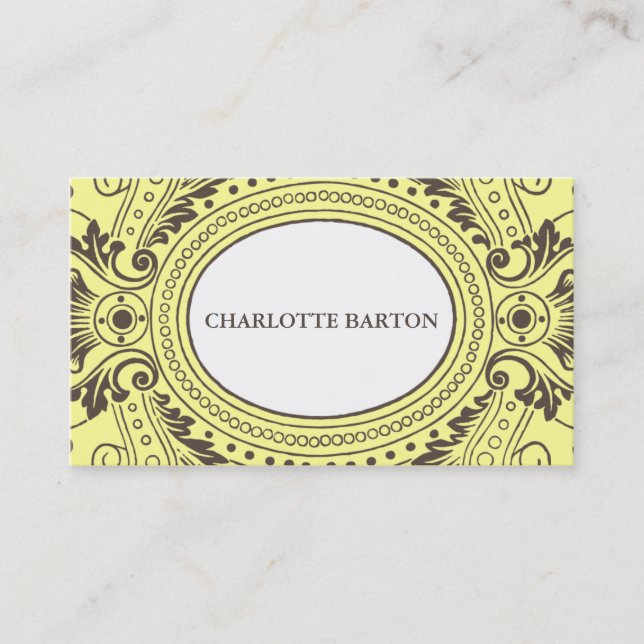 Cartão telefónico do quadro do vintage no amarelo (Frente)