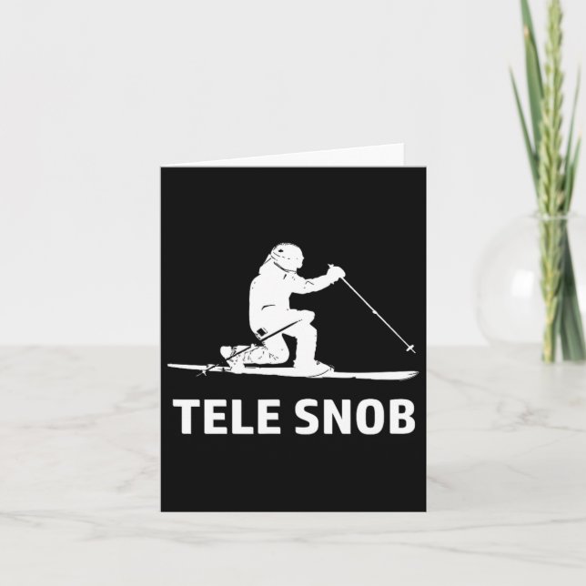Cartão Telemark Skiing Snob (Frente)