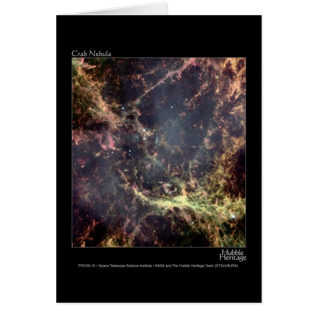 Cartão Telescópio Crab Nebula Hubble (Frente)
