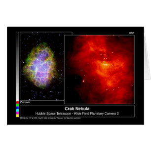 Cartão Telescópio Crab Nebula Hubble