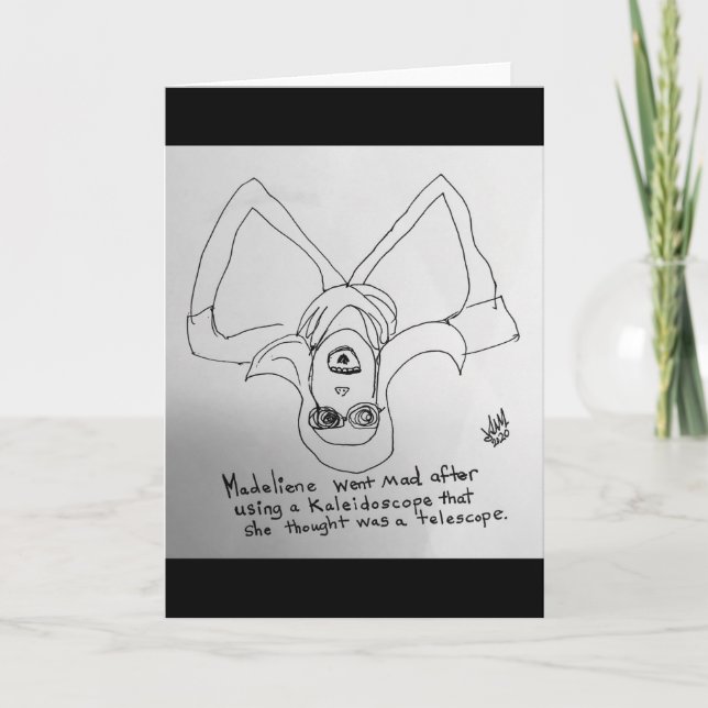 Cartão Telescópio Engraçado Caleidoscópio Confusão Saudaç (Frente)