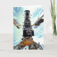 Telescópio espacial e astronautas de Hubble