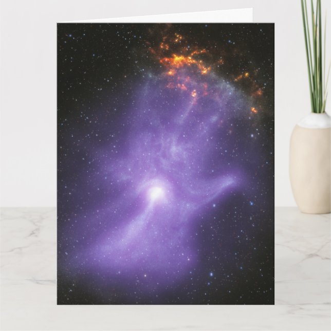 Cartão Telescópios de raios X - Mão Cosmica Fantástica (Frente)