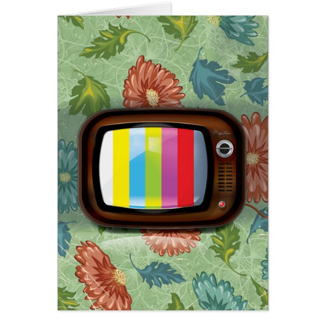 Cartão Televisão CRT Antiga Vintage (Frente)