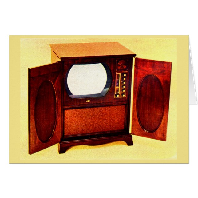 Cartão televisor n.o 1 de cerca de 1950 (Frente horizontal)