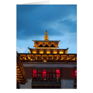 Cartão Telhado Budista Dzong