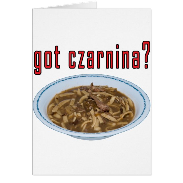 Cartão Tem a czarina? Sopa (Frente)