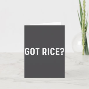 Cartão Tem Arroz Desajeitado Divertido Social Asiático