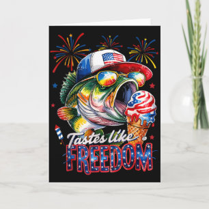 Cartão Tem gosto de liberdade B Pesca Engraçado 4 de julh