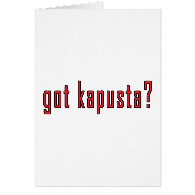 Cartão tem kapusta? (Frente)