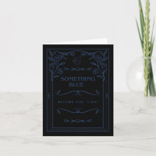 Cartão Tema Azul Bach Hen Festa Correspondente Casamento