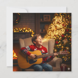 CARTÃO TEMA DE CANTAÇÃO DE CRIANÇAS DE NATAL