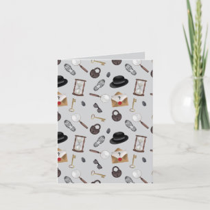 Cartão Tema de Detetive Espião Agente Secreto Crianças Mi