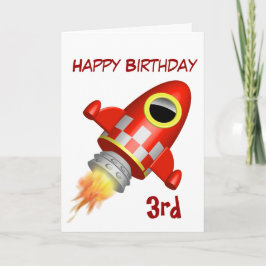 Cartão Tema de Rocket do feliz aniversario ó